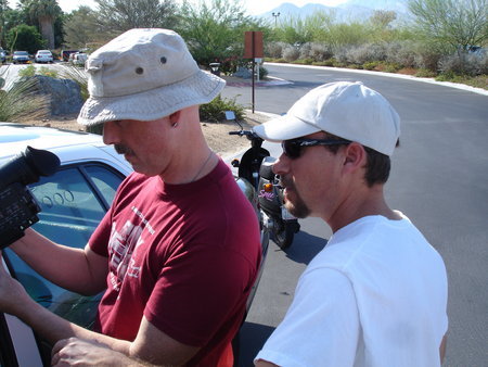 Patrick Campbell (left) and Armon Cabana (right) using HVX200 camera.