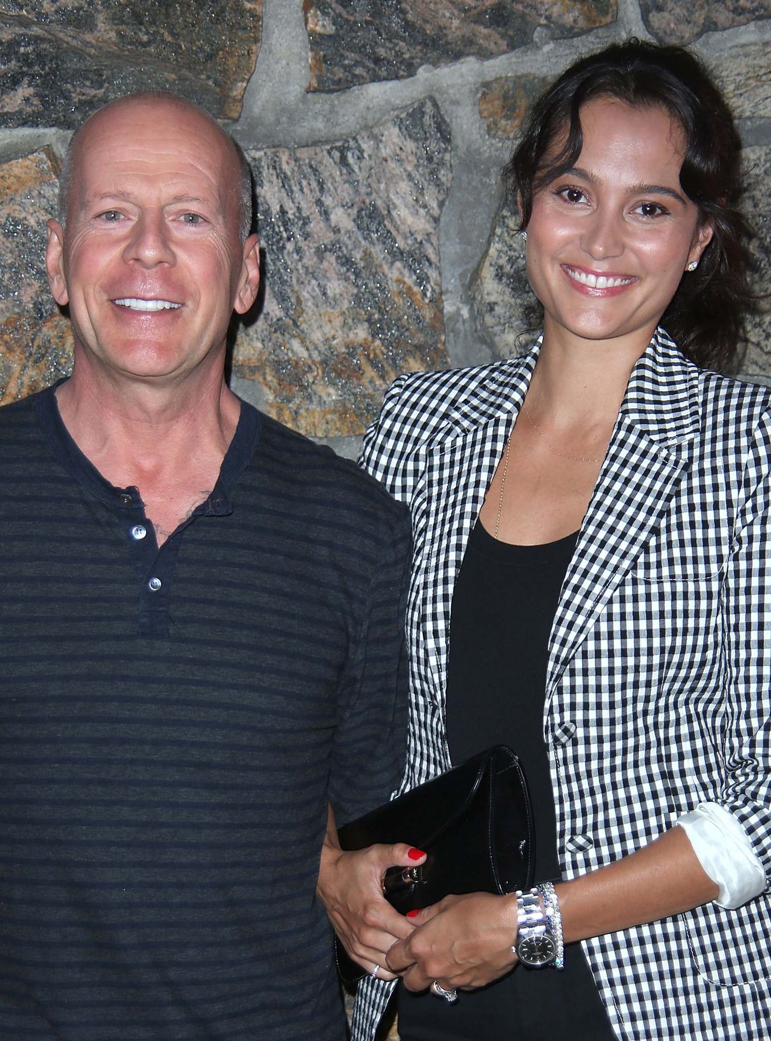 Bruce Willis and Emma Heming at event of Rock the Kasbah (2015)