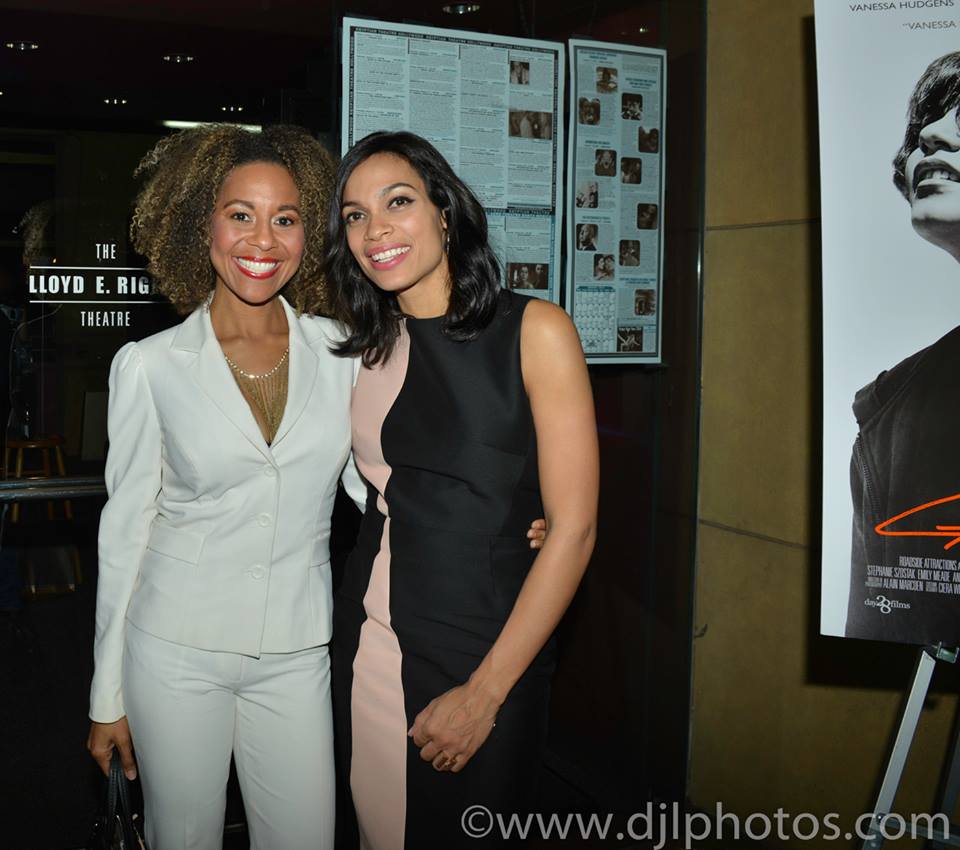 Actresses Shawn Richardz and Rosario Dawson attend the 