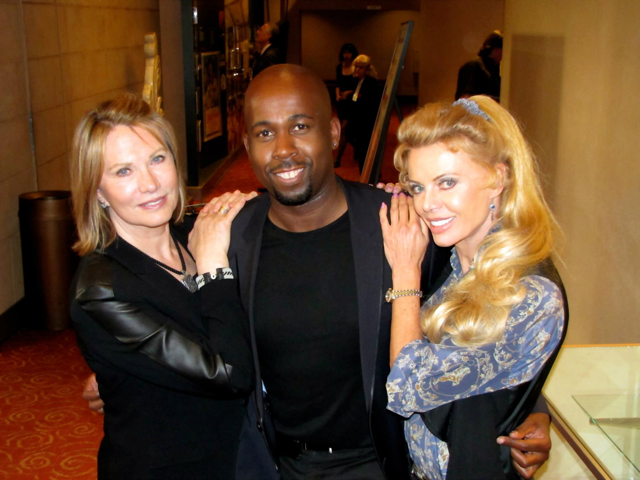 Tegan Summer with friend Kristina Wayborn and Maud Adams, Magda and the title character respectively in James Bond's 