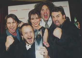 Bryan Moses, Tony Walters, Doug Bayne, Craig Anderson & Megan Harding. Double The Fist winning Best TV Comedy AFI 2004.