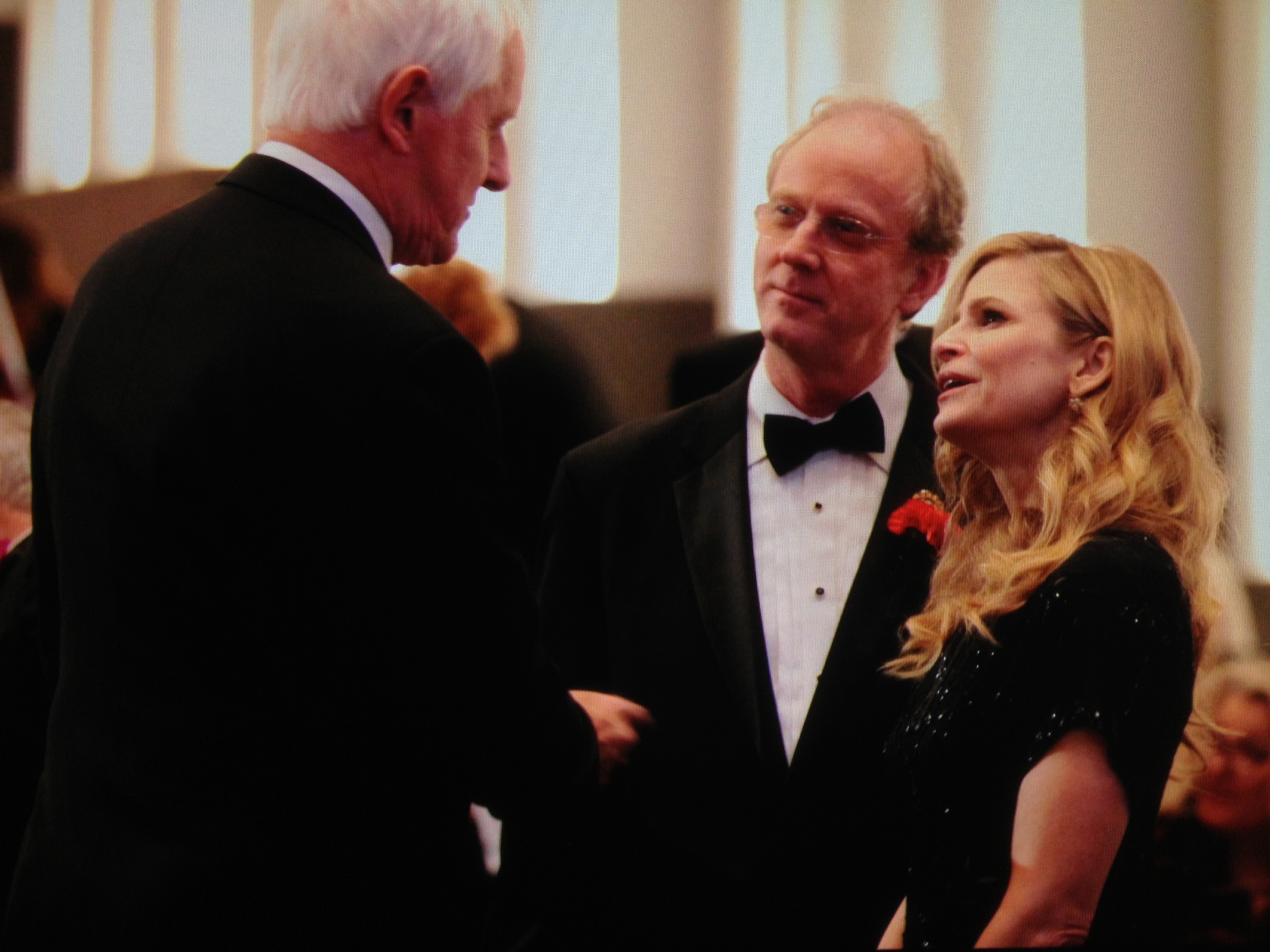 Director of Photography David J Frederick and Actress and Lifetime Achievement Award recipient Kyra Sedgwick share a moment with Steadicam Inventor Garrett Brown at the 2012 Society of Camera Operators Lifetime Achievement Awards