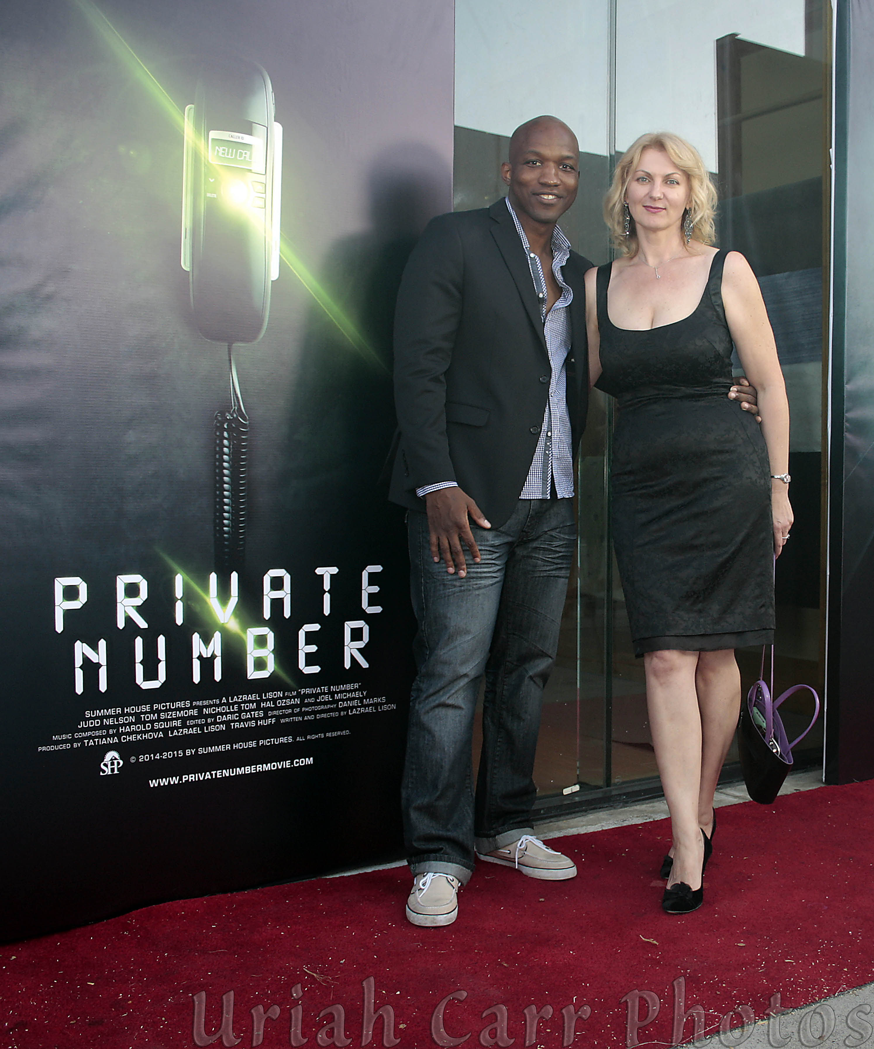 Producer Tatiana Chekhova and Dir. LazRael Lison at the Premiere Screening of PRIVATE NUMBER in Beverly Hills