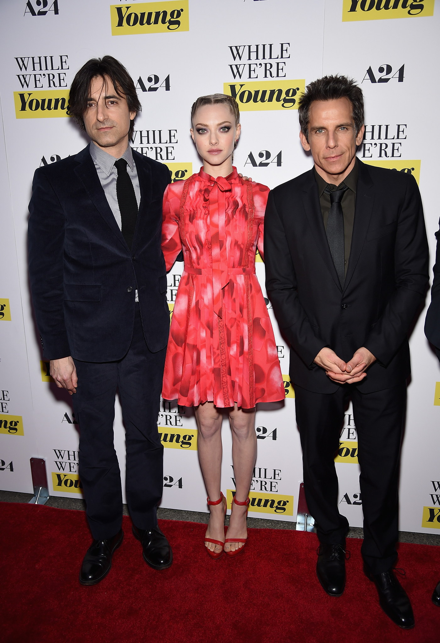 Noah Baumbach, Ben Stiller and Amanda Seyfried at event of While We're Young (2014)