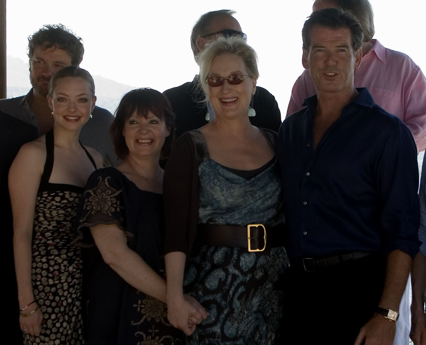 Pierce Brosnan, Colin Firth, Meryl Streep and Amanda Seyfried at event of Mamma Mia! (2008)