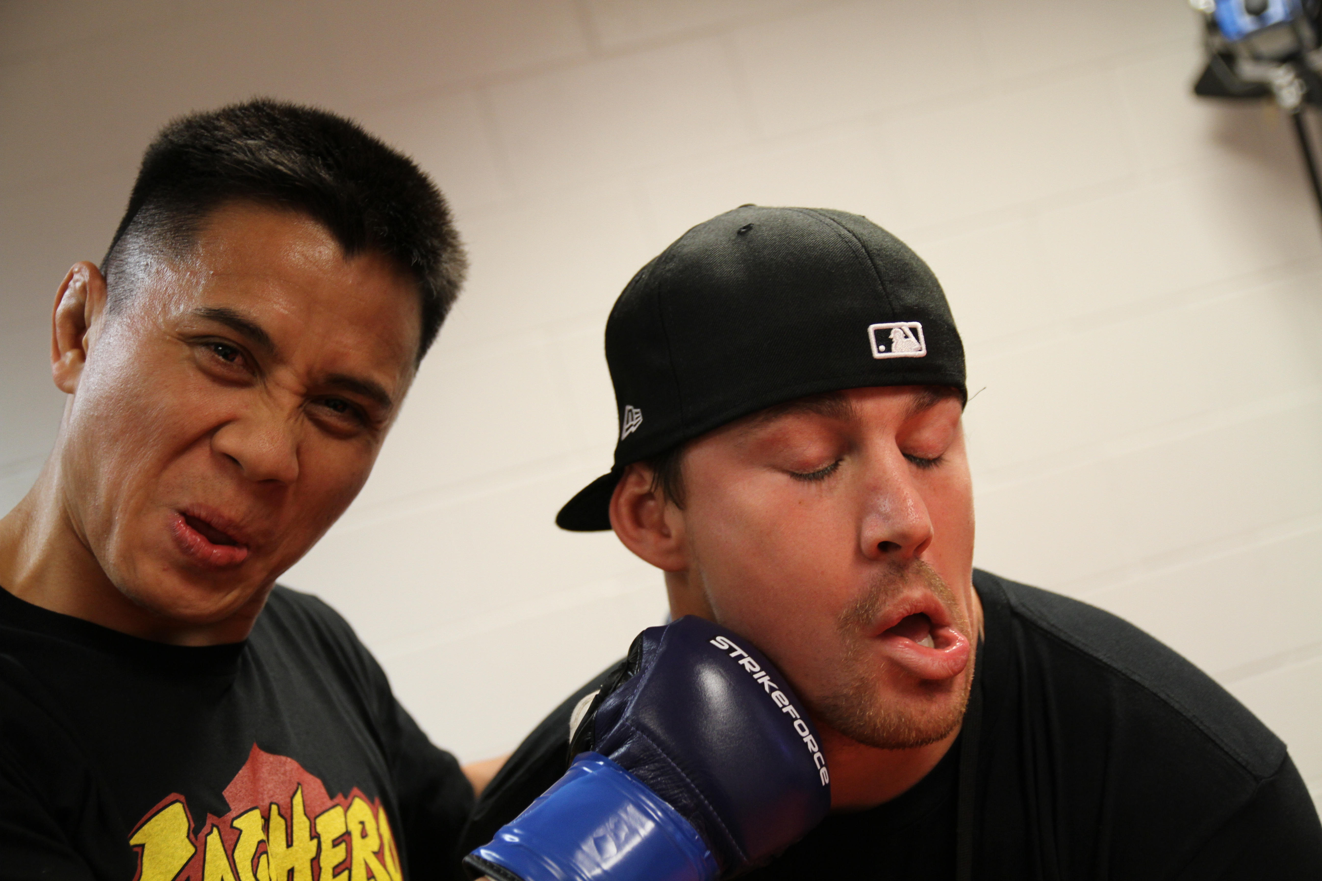 Cung Le and Channing back stage before Cung's big fight.