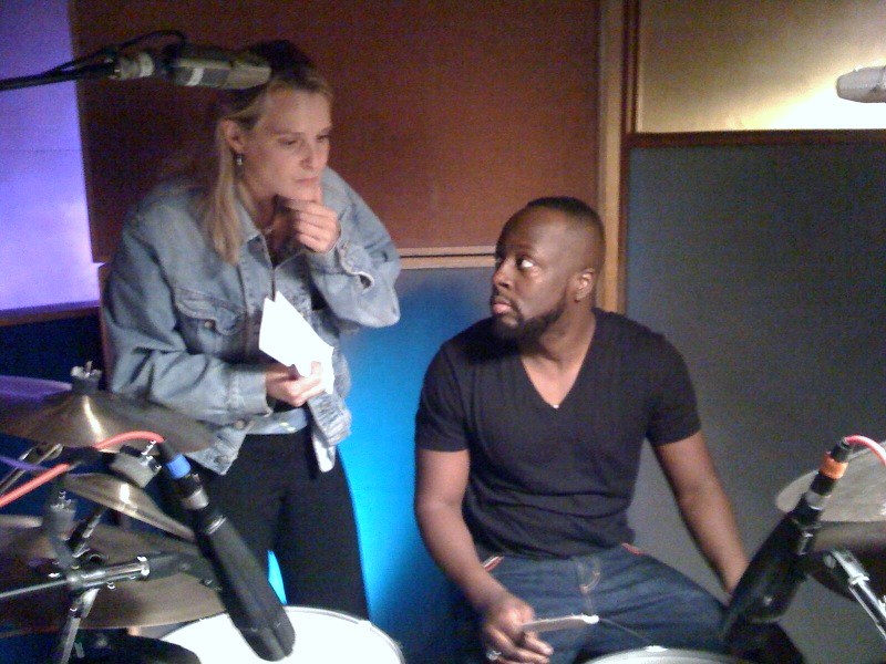 Director/Producer Donna Bertaccini With Wyclef Jean - MTV Europe - Chung King Studios NYC 2010