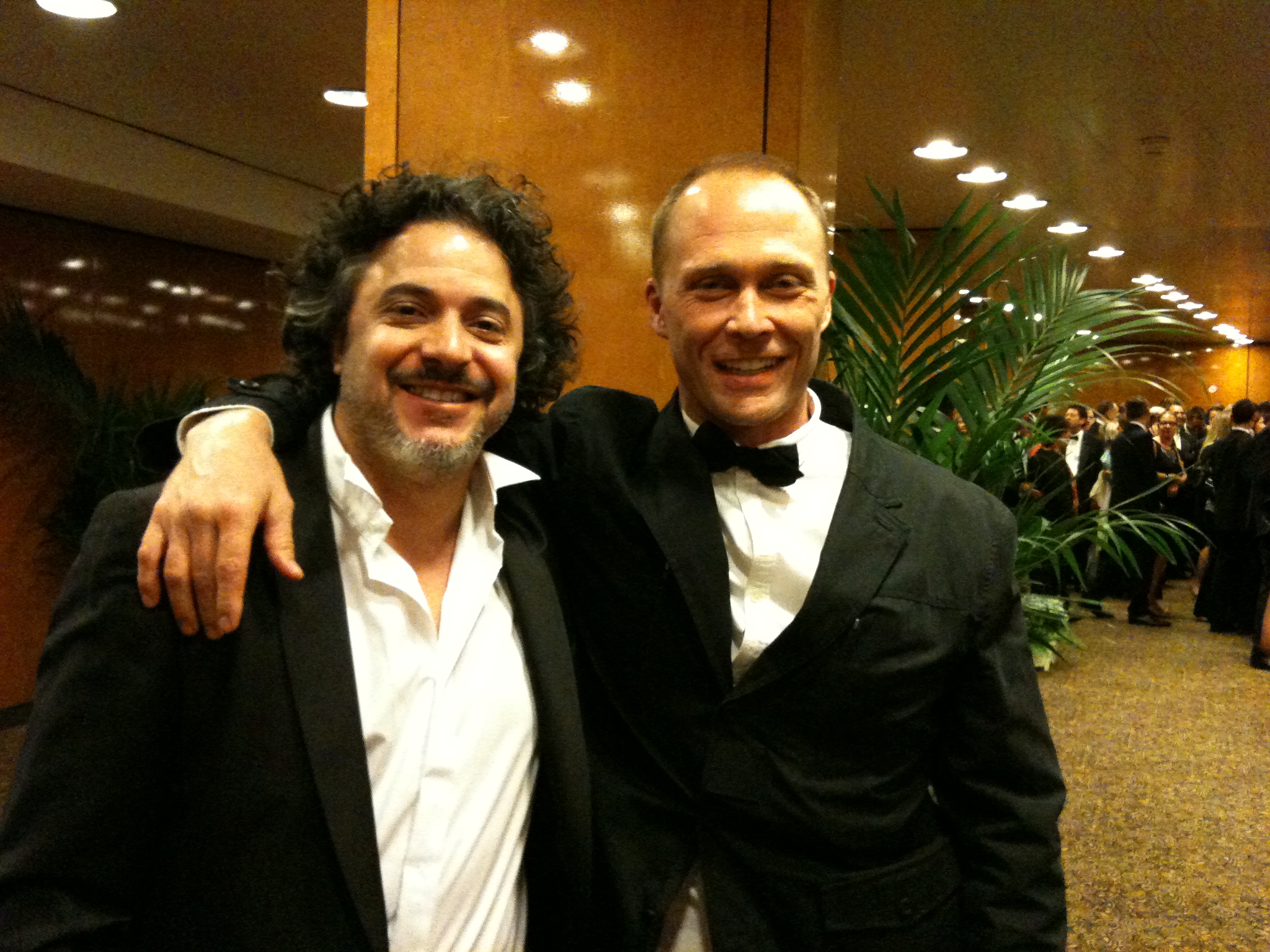 French director, Yoel Dahan (left) and Jim Houck (right) at the premiere of Oliver Stone's 
