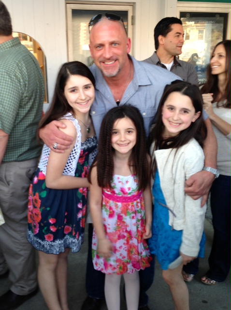 James Doherty with his daughters at event for The Wedding Pact - 2013