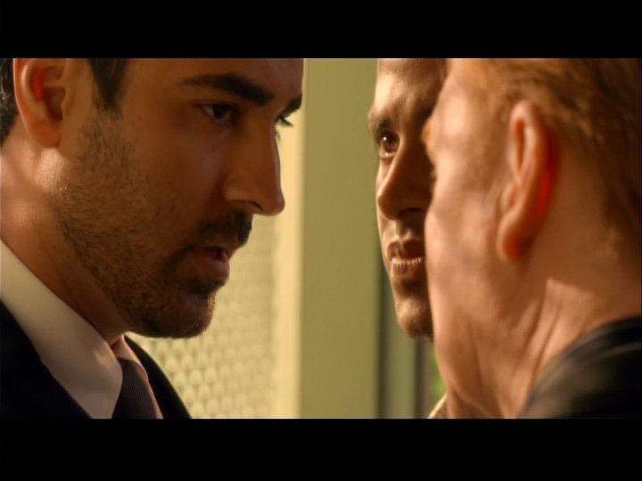 Antonio Leon, David Caruso and Adam Rodriguez in CSI Miami.