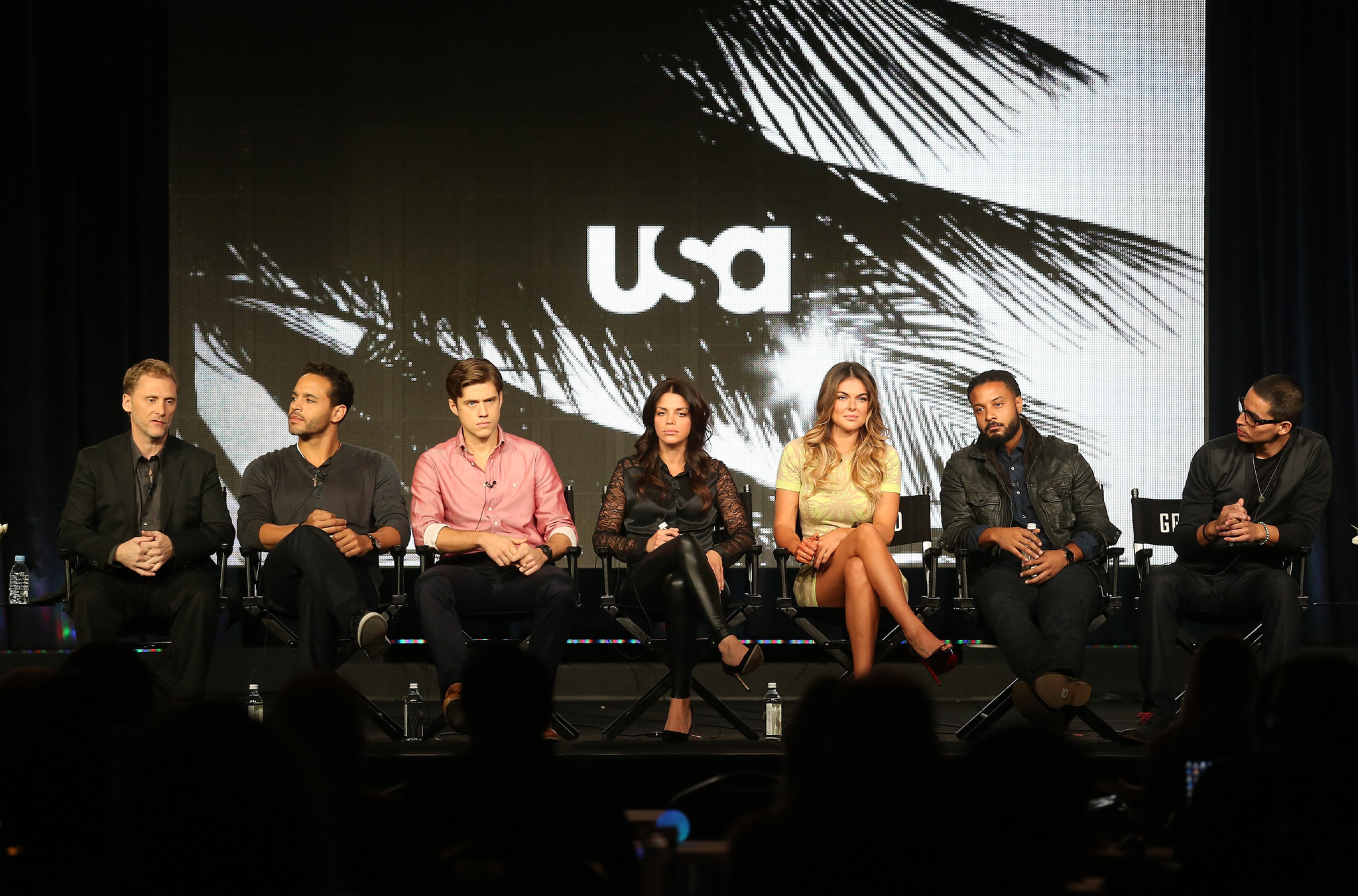 Daniel Sunjata, Vanessa Ferlito, Brandon Jay McLaren, Serinda Swan, Manny Montana and Aaron Tveit at event of Graceland (2013)