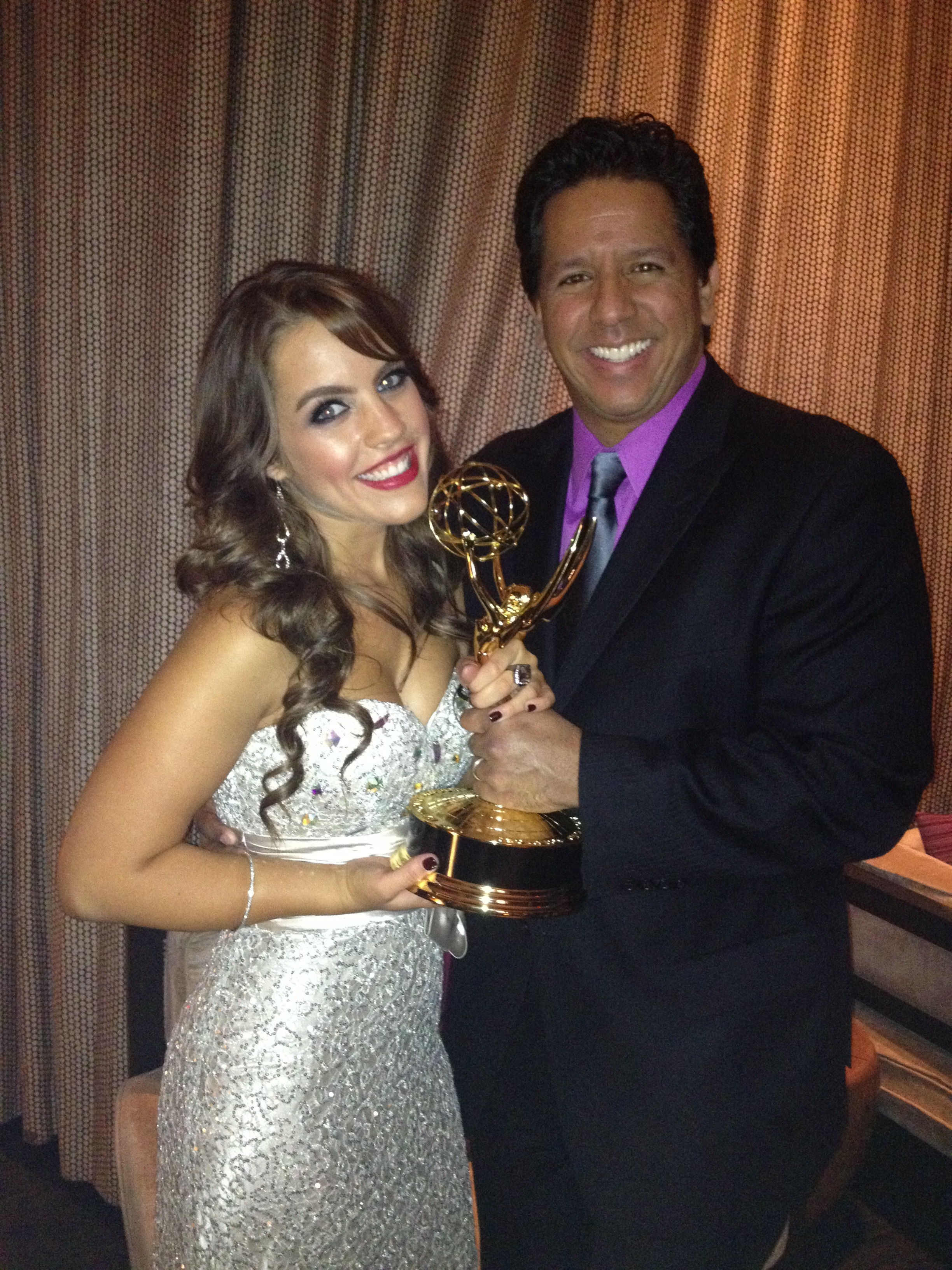 Holding Emmy Gold with Kristen Alderson.