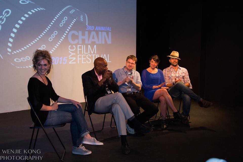 Princeton Holt, Brian Ackley, Jen Burry and George Katt attend the 2015 Chain NYC Film Festival Q&A / talkback for 