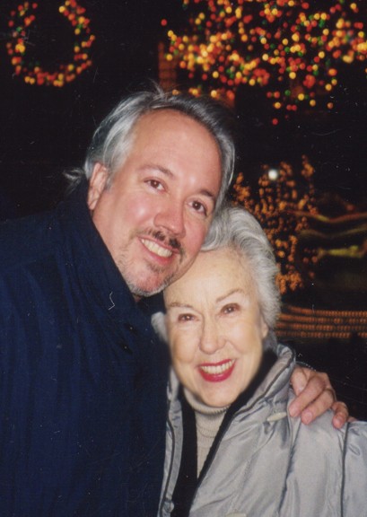 Director Rick McKay with screen legend Fay Wray at the lighting of the Christmas Tree at Rockefeller Center in New York City, 2001.