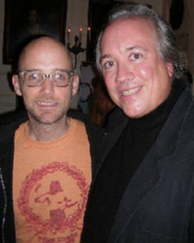 Composer Moby with film director Rick McKay, at NYC's Players' Club where both performed in The Moth's new show, 