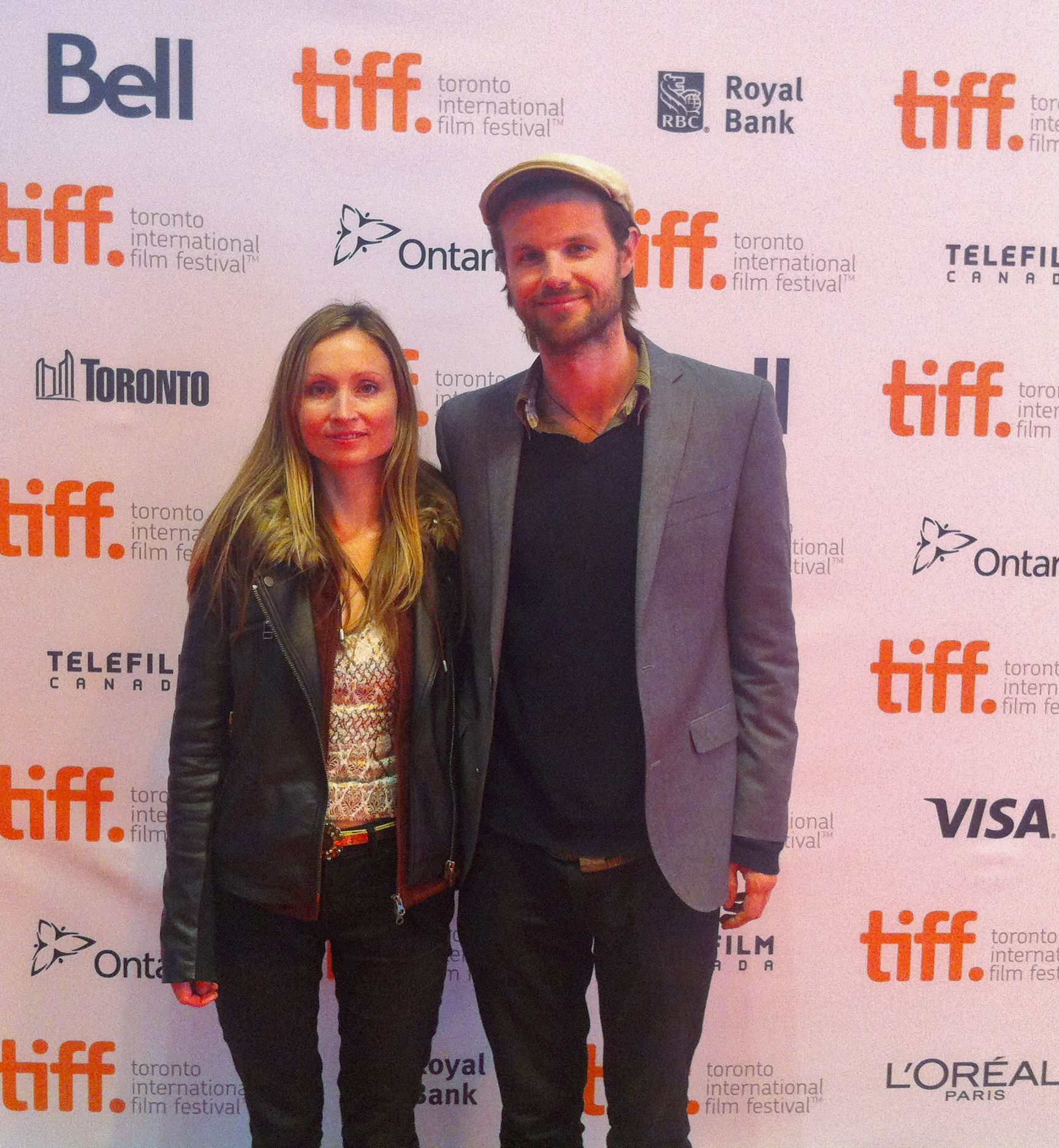 James Napier Robertson at the TIFF premiere of The Dark Horse with film composer Dana Lund