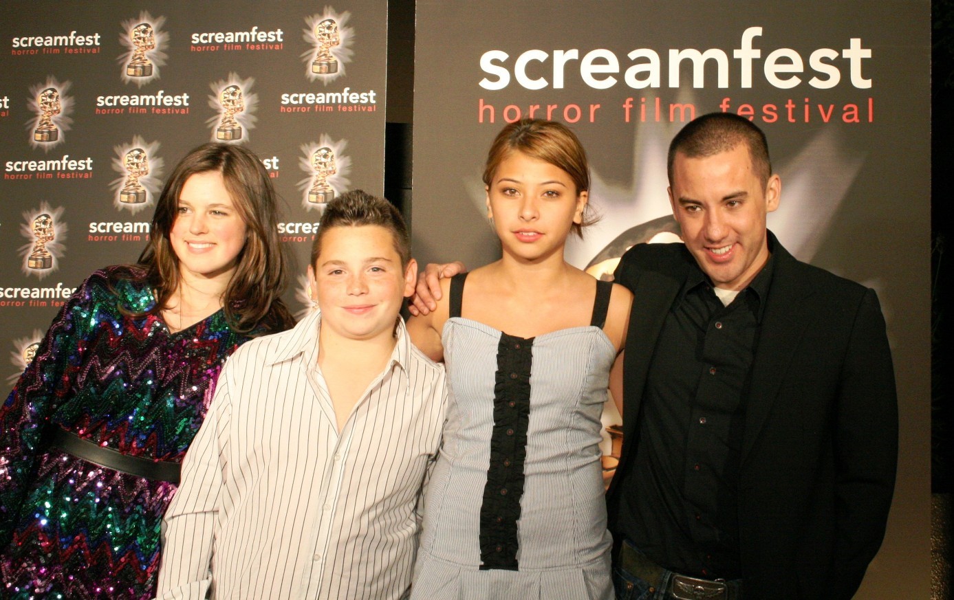 Michael Dougherty, Isabelle Deluce, Alberto Ghisi and Samm Todd at event of Trick 'r Treat (2007)