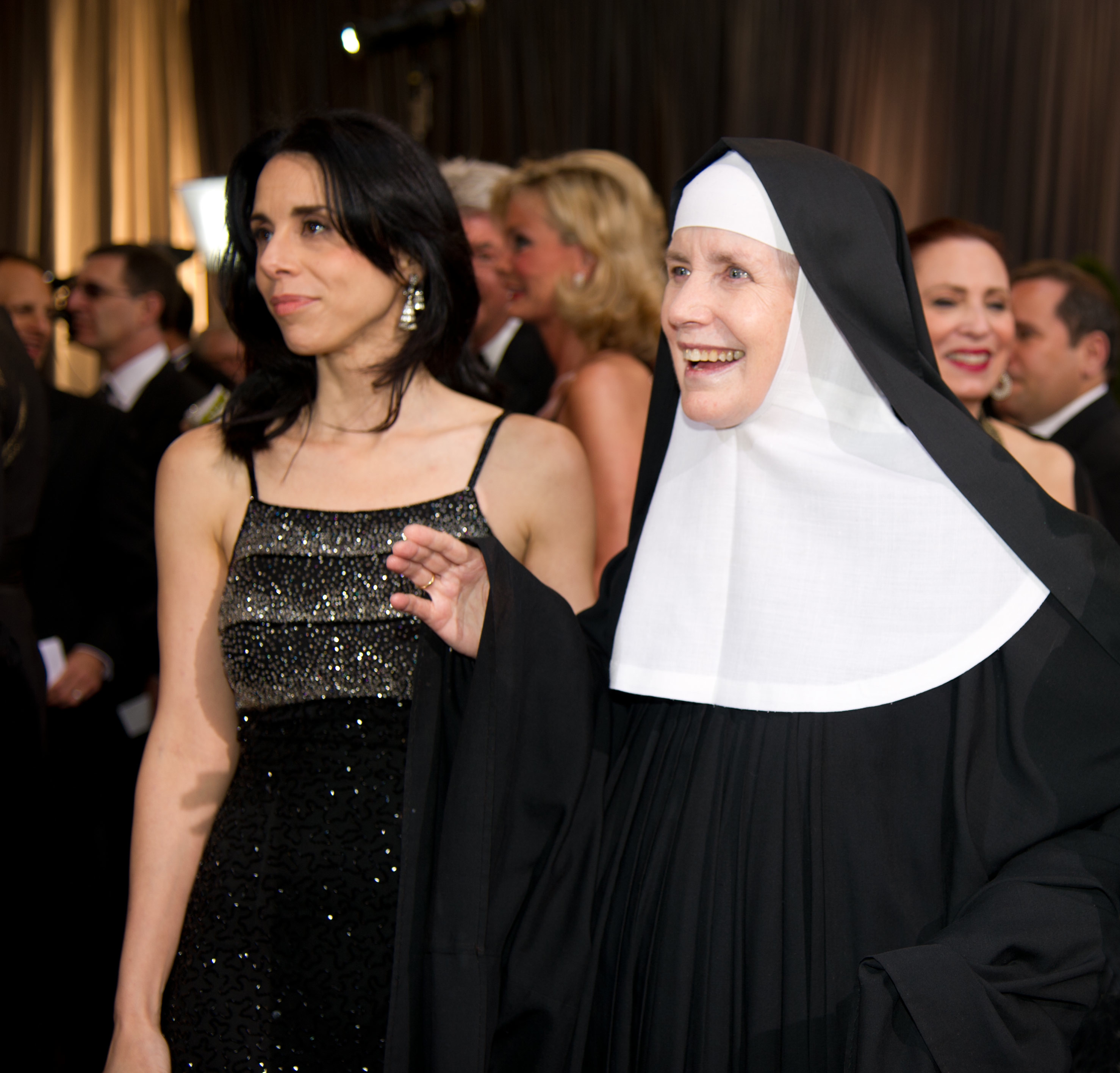 Rebecca Cammisa and Mother Prioress Dolores Hart on the Oscars Red Carpet.