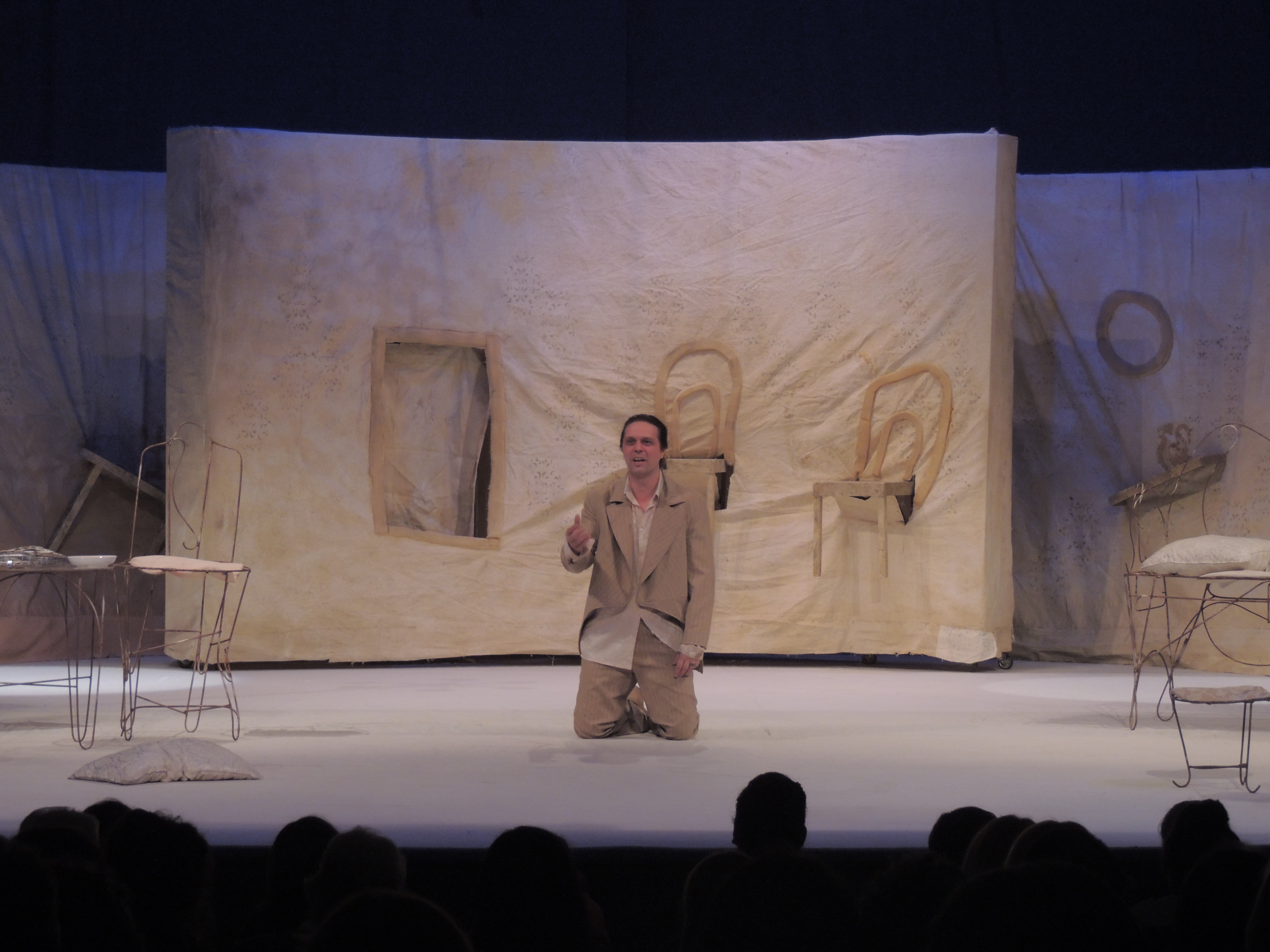 National Theater Sarajevo, Miraj Grbic as Ilia Fomic Kockariov in the play The Marriage written by Gogol. April, 2013.