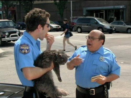 Still of Danny DeVito and Glenn Howerton in It's Always Sunny in Philadelphia: Bums: Making a Mess All Over the City (2007)