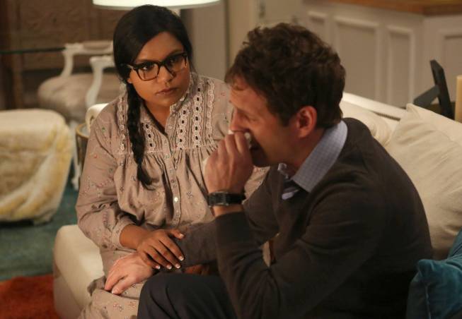 Still of Glenn Howerton and Mindy Kaling in The Mindy Project (2012)