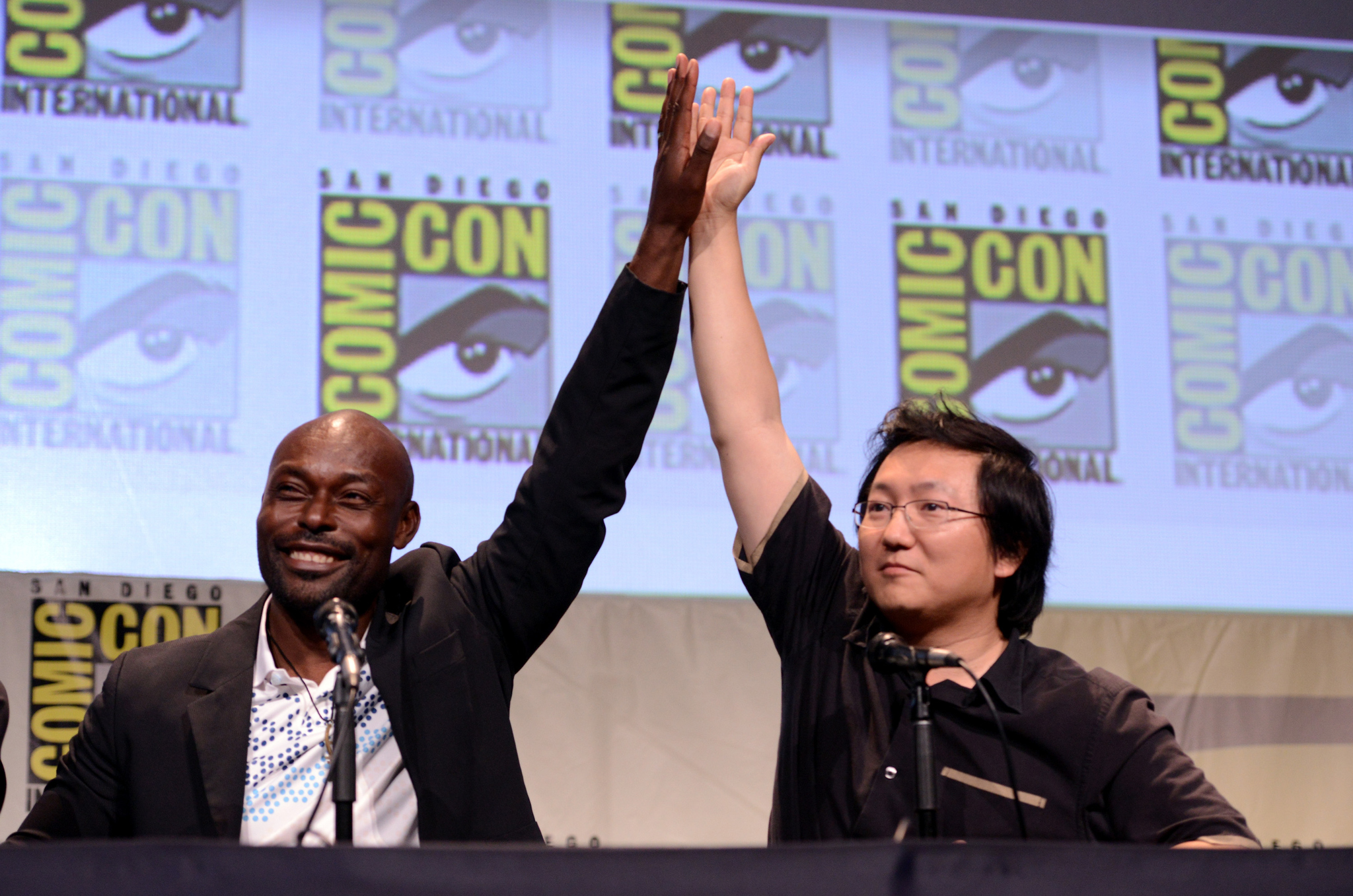 Jimmy Jean-Louis and Masi Oka at event of Heroes Reborn (2015)