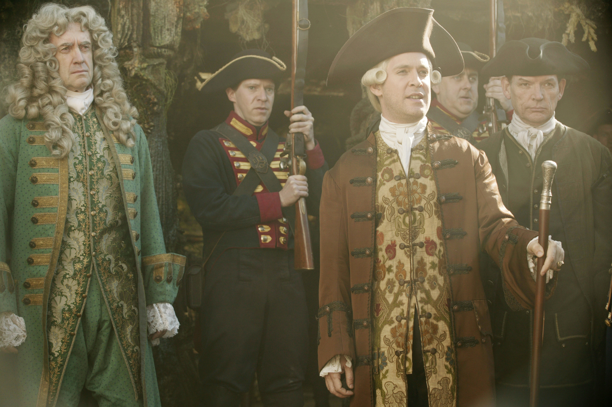 Still of Jonathan Pryce, Angus Barnett, Tom Hollander and Giles New in Karibu piratai: pasaulio pakrasty (2007)