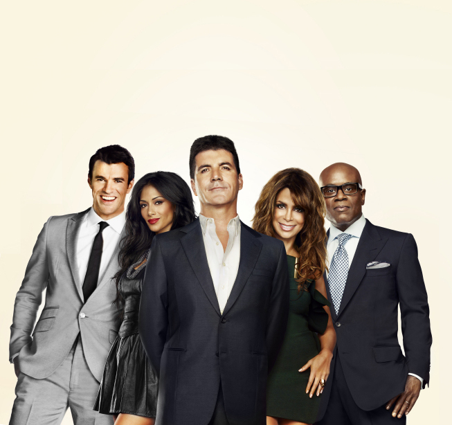 Paula Abdul, Nicole Scherzinger and Simon Cowell in The X Factor (2011)