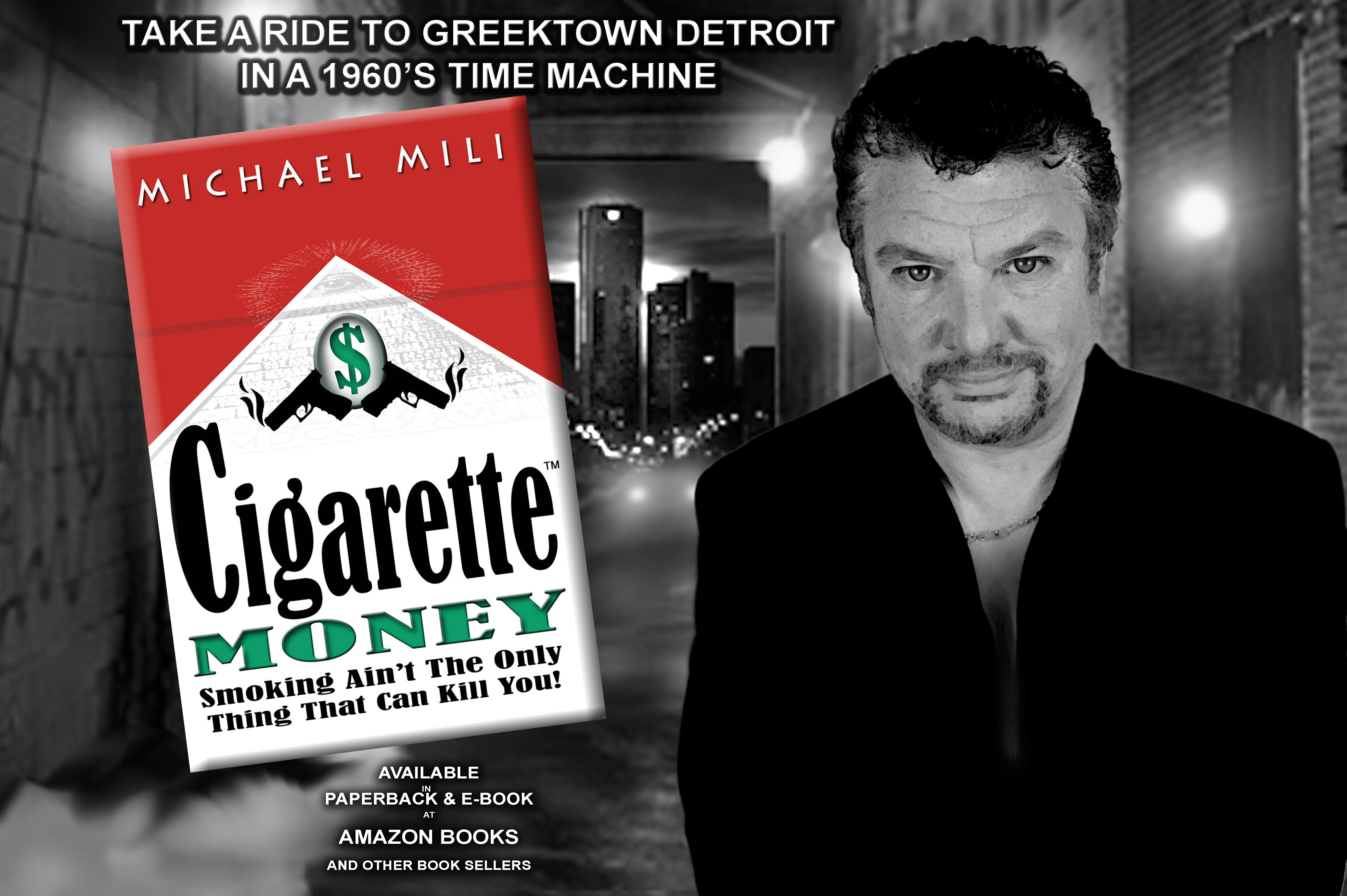 Promo poster for Cigarette Money a Michael Mili Story.