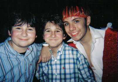 Sam Lerner, Mitchel Musso, and Matt Fahey at the wrap party for Monster House