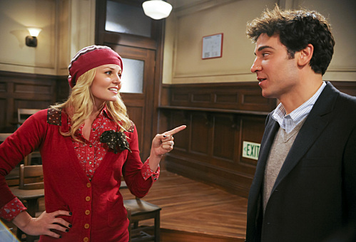 Still of Jennifer Morrison and Josh Radnor in Kaip as susipazinau su jusu mama (2005)