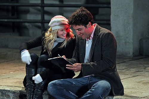 Still of Jennifer Morrison and Josh Radnor in Kaip as susipazinau su jusu mama (2005)