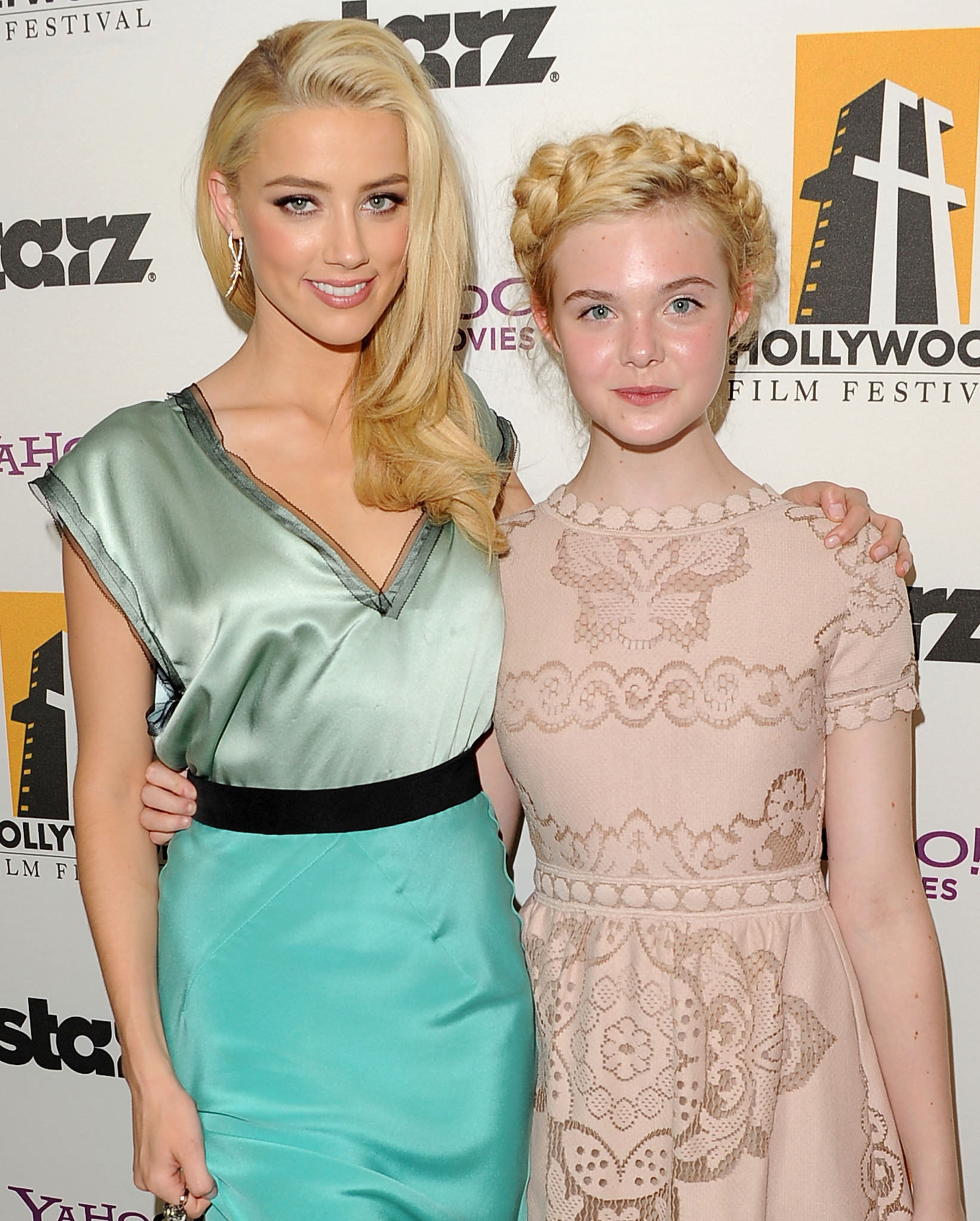 Elle Fanning and Amber Heard