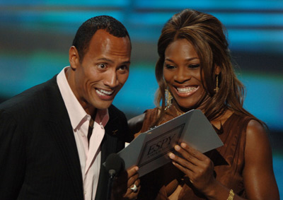 Dwayne Johnson and Serena Williams at event of ESPY Awards (2005)