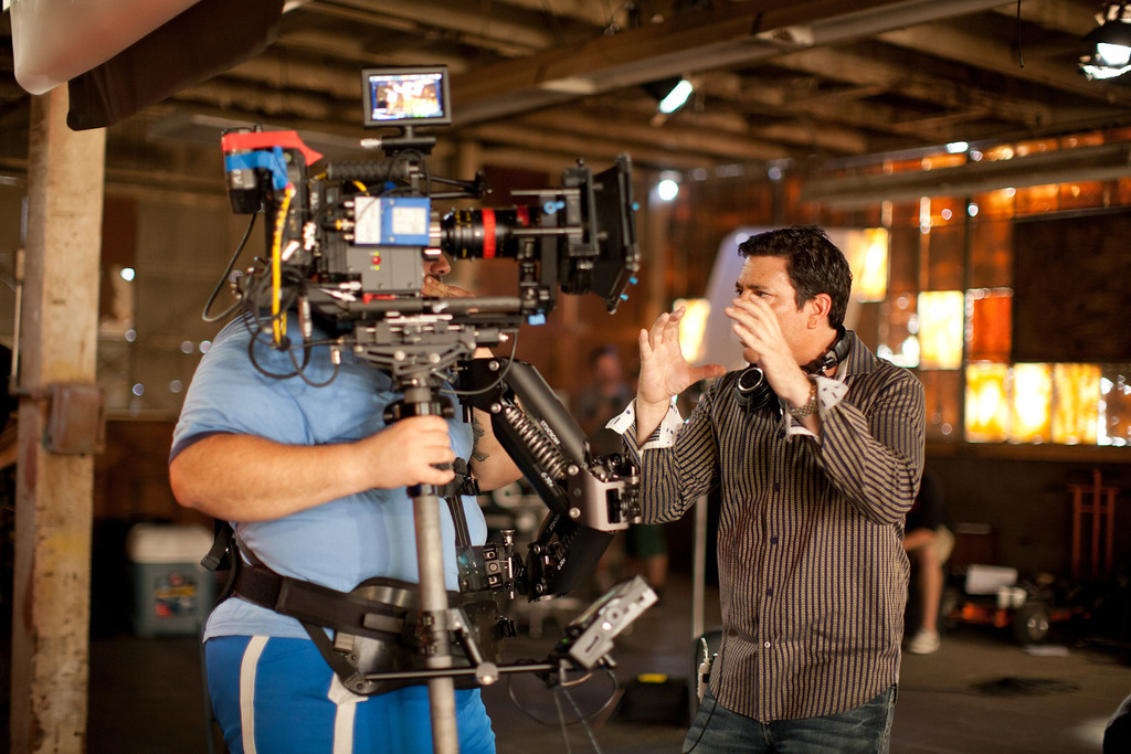 Writer/Director Daniel R. Chavez gives final notes for Steadicam shot.