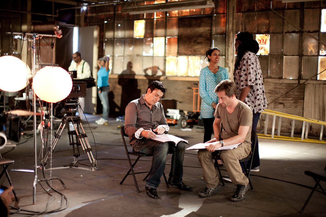 Writer/Director Daniel R. Chavez and DP Morgan Schmidt between shots.