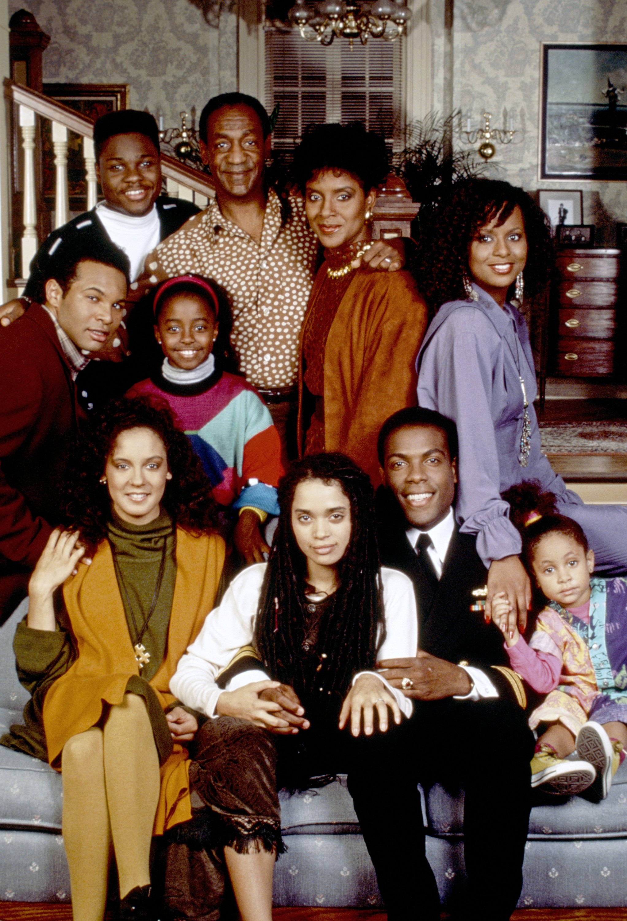 Still of Lisa Bonet, Bill Cosby, Tempestt Bledsoe, Sabrina Le Beauf, Geoffrey Owens, Joseph C. Phillips, Keshia Knight Pulliam, Phylicia Rashad, Raven-Symoné and Malcolm-Jamal Warner in The Cosby Show (1984)