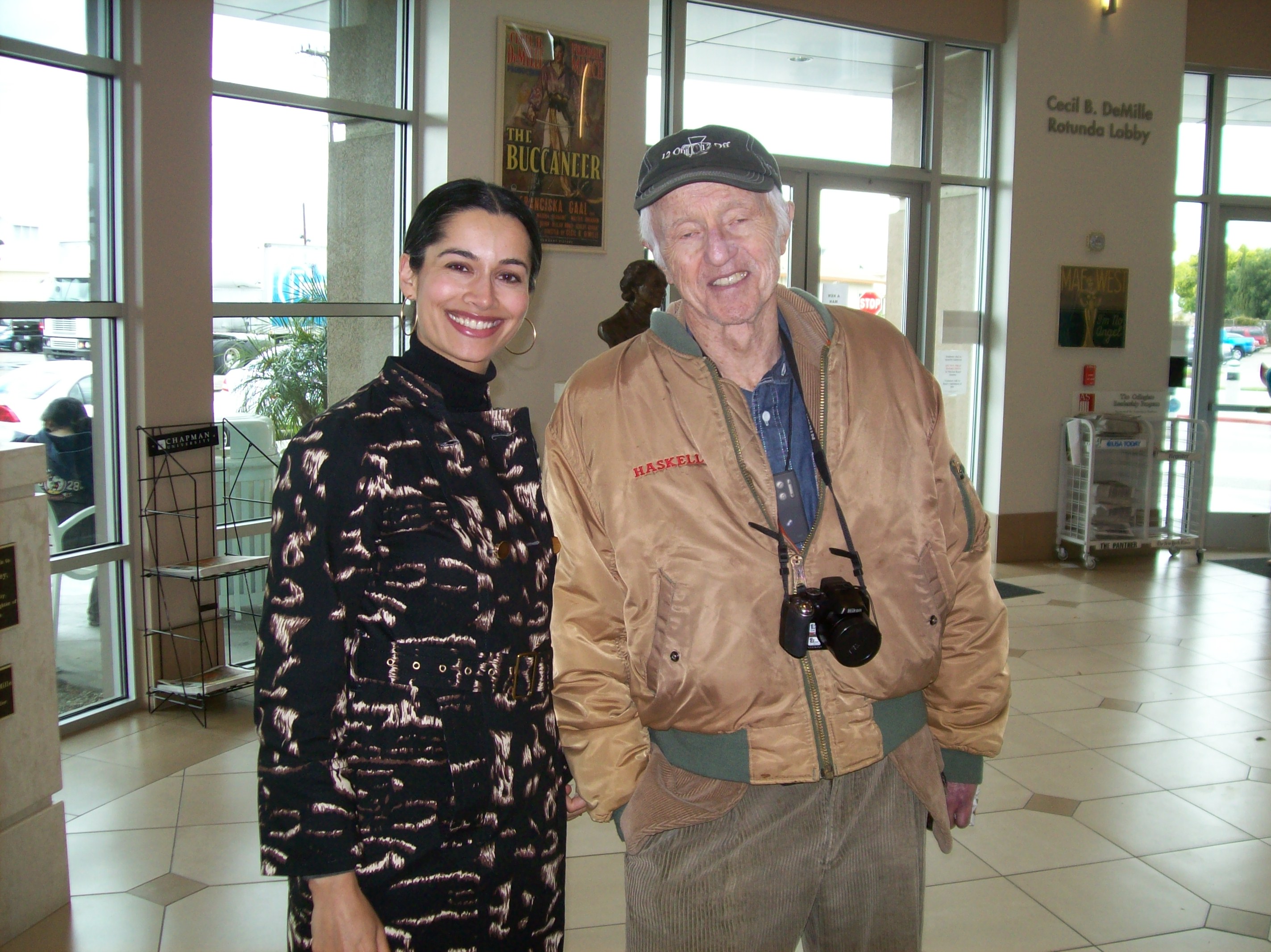 Govindini Murty and Haskell Wexler at Chapman University Film School, 2011.