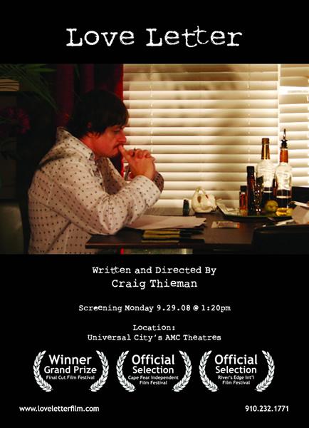 Langley McArol in the Award winning short film; Love Letter