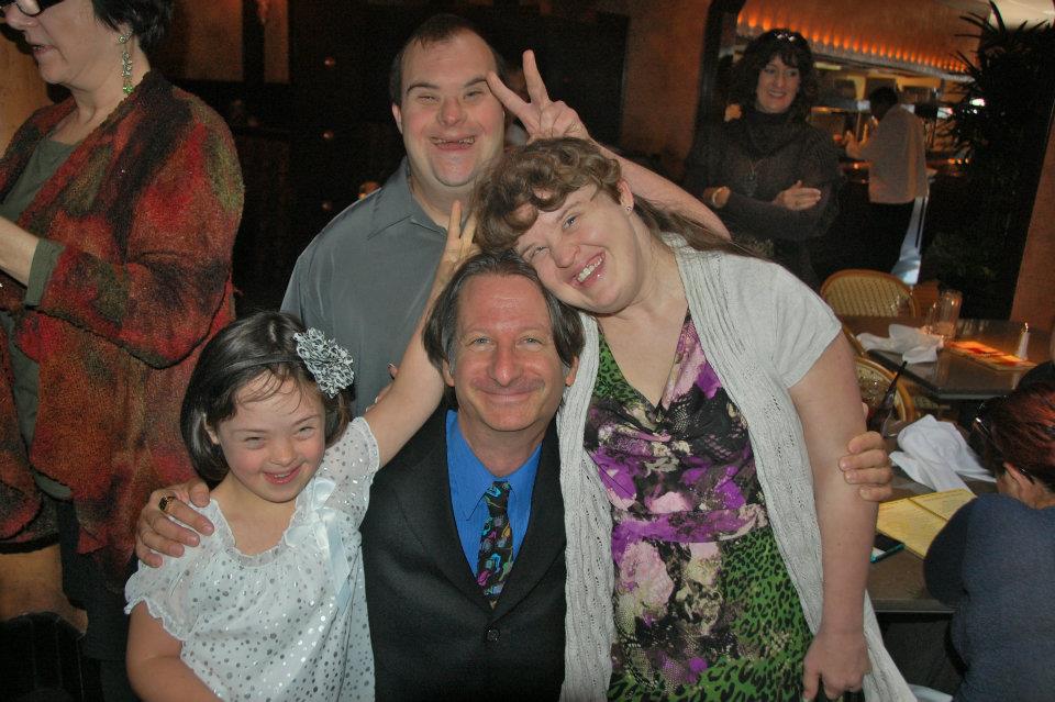 Blair Williamson with Katelyn Reed and Jamie Brewer of AMERICAN HORROR STORY along with acting coach David Zimmerman at the first annual Down Syndrome Power Lunch.