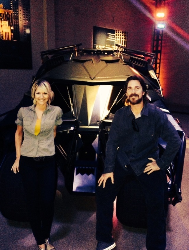 Michele Gomez and Christian Bale - Warner Bros Studios
