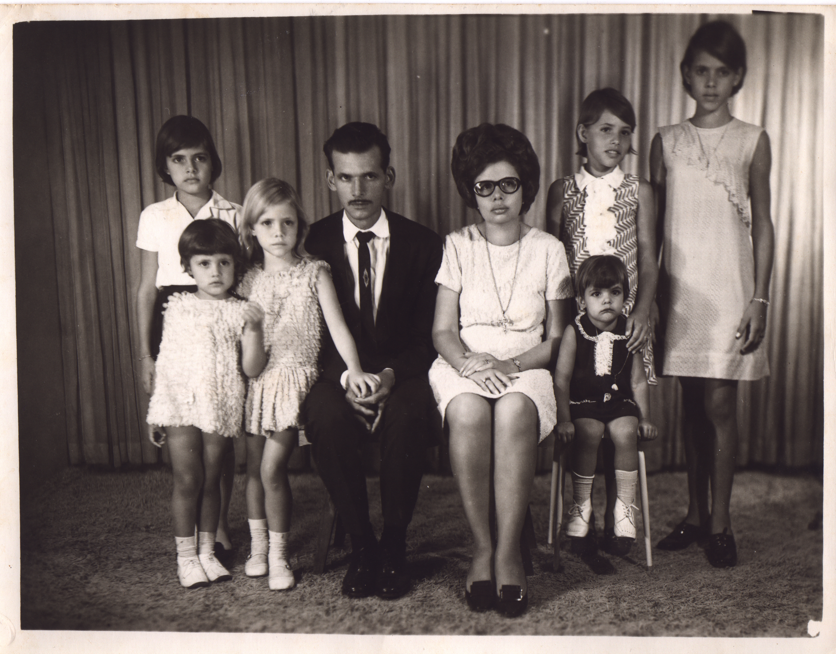My parents Alcides and Tereza, and my five sisters. From left: Jacy, Luisa, Valeria, Yara and Maria Tereza. I'm the youngest, sitting next to Mom on the right.