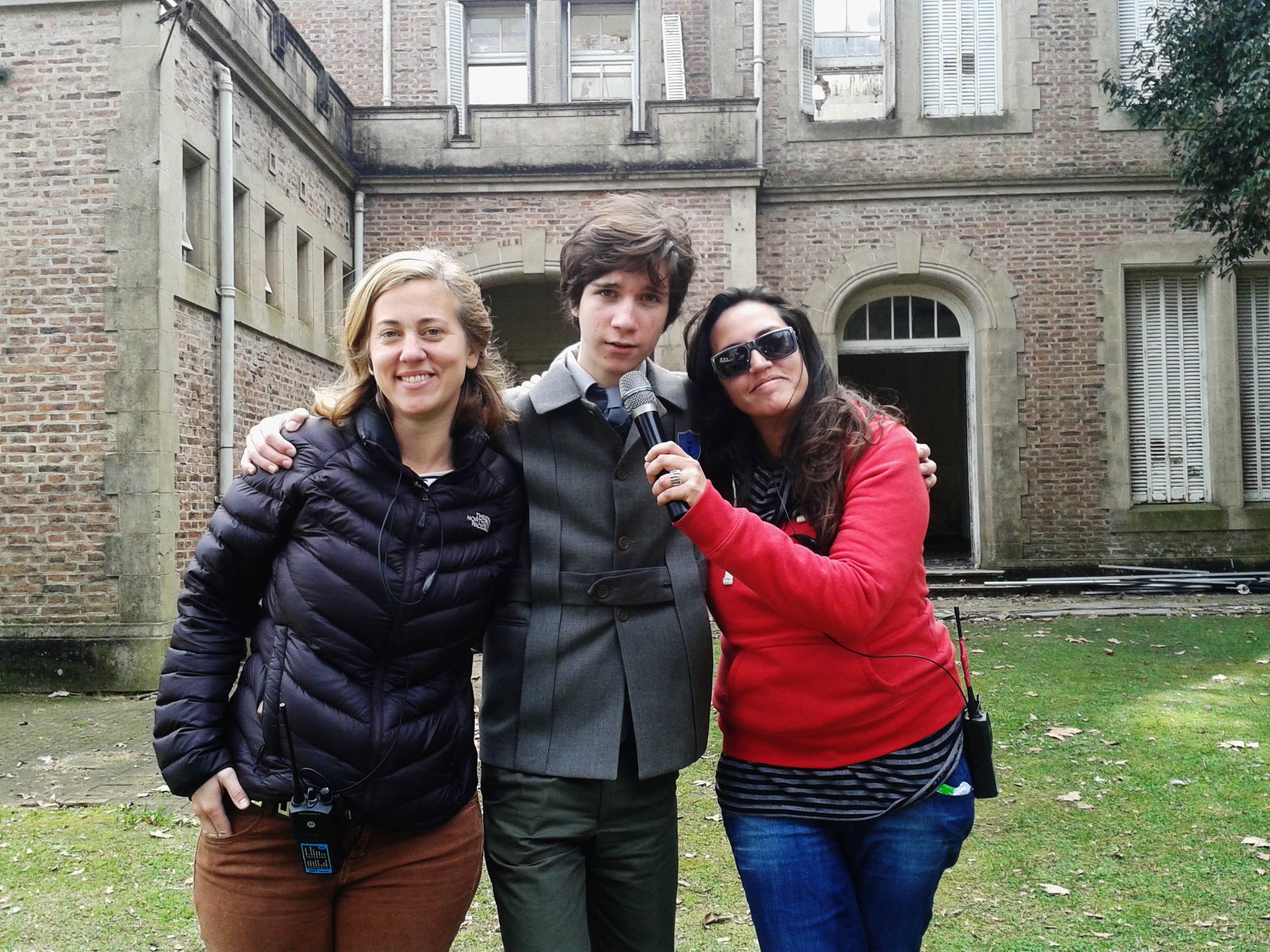 Sean with 2nd AD's - Josefina Azulay & Fernanda Del Pino on set of The Games Maker filmed in Argentina