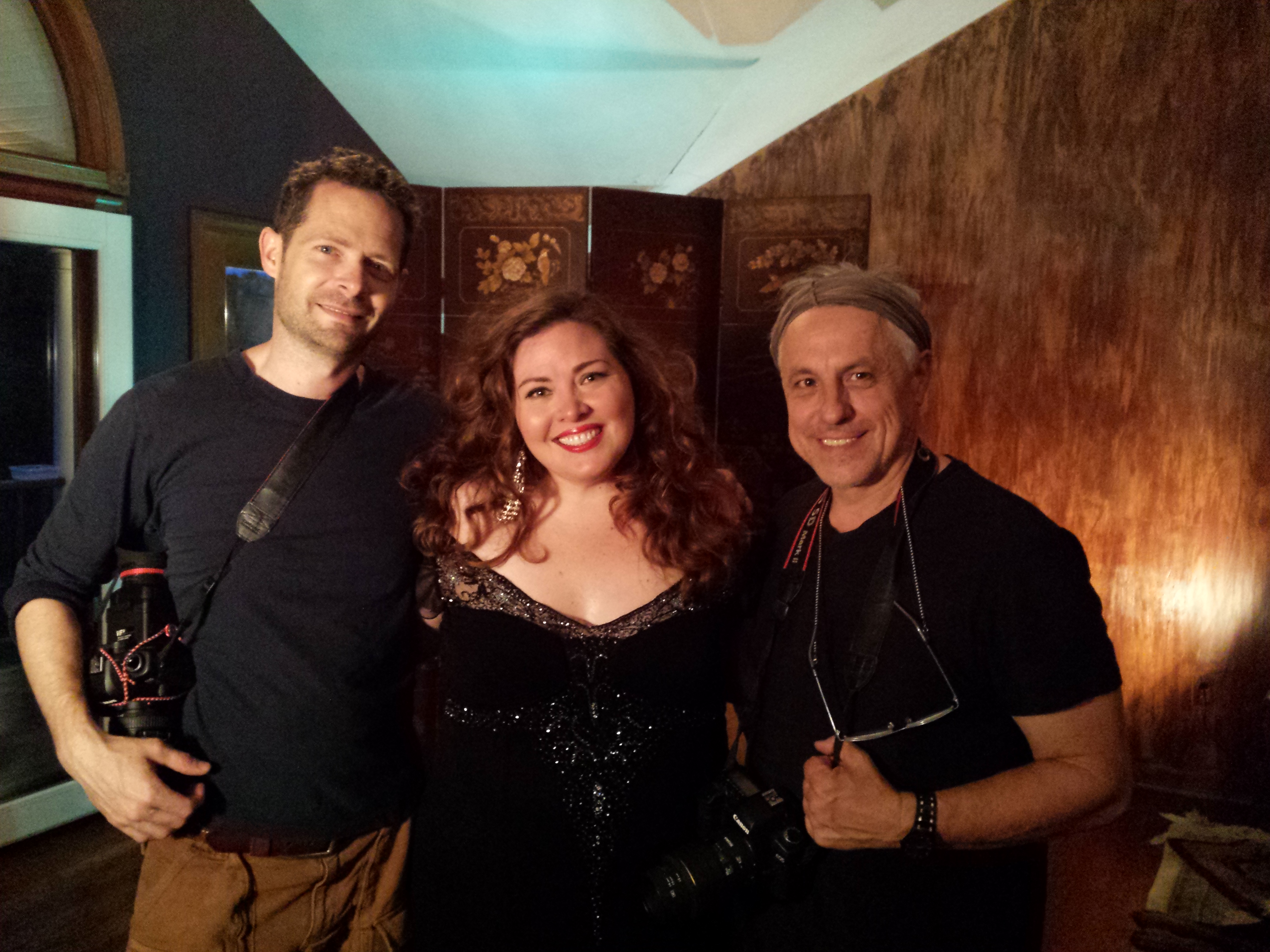 Camera two operator/editor Ryan Gowing, vocalist Blaze Kelly Coyle and Director/Camera one op Peter Gourniak.