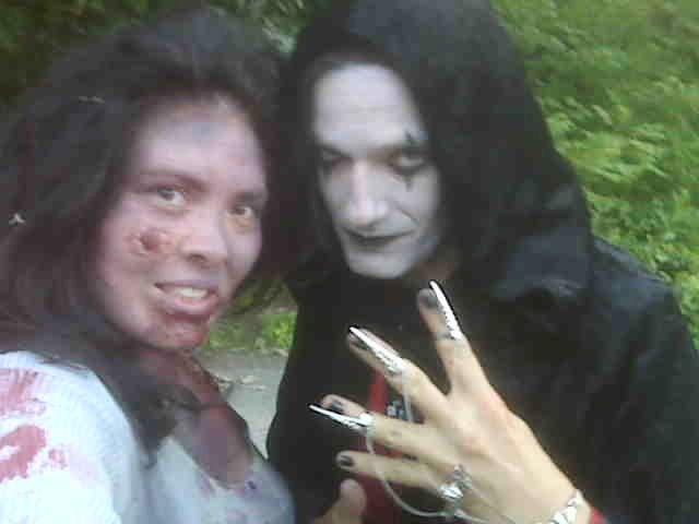 Zombiefied Blaze and Vance Clemente on the set of 