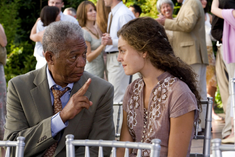 Still of Morgan Freeman and Alexa Davalos in Feast of Love (2007)