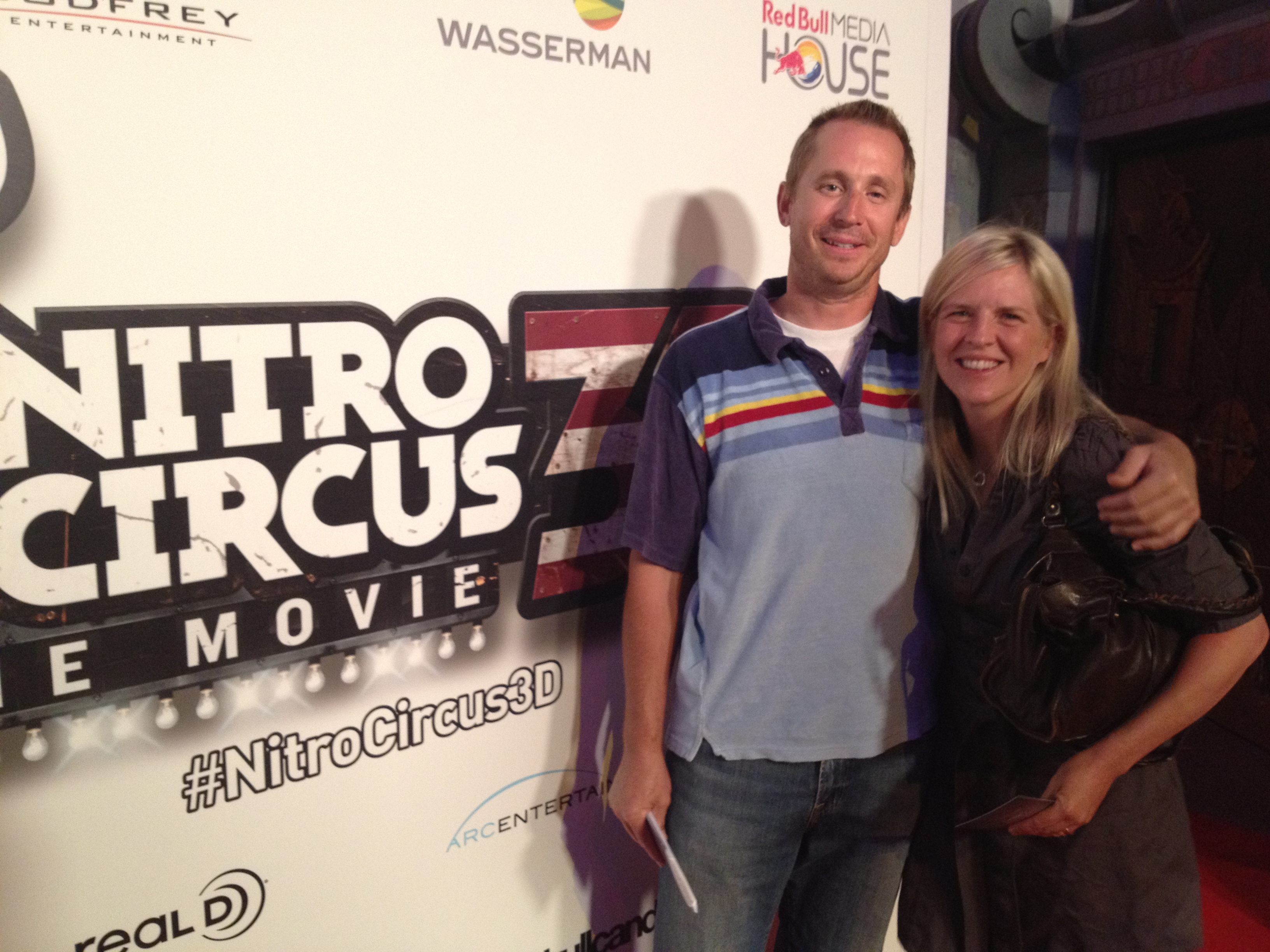 Dave and Jil Hunter at Nitro Circus 3-D premier
