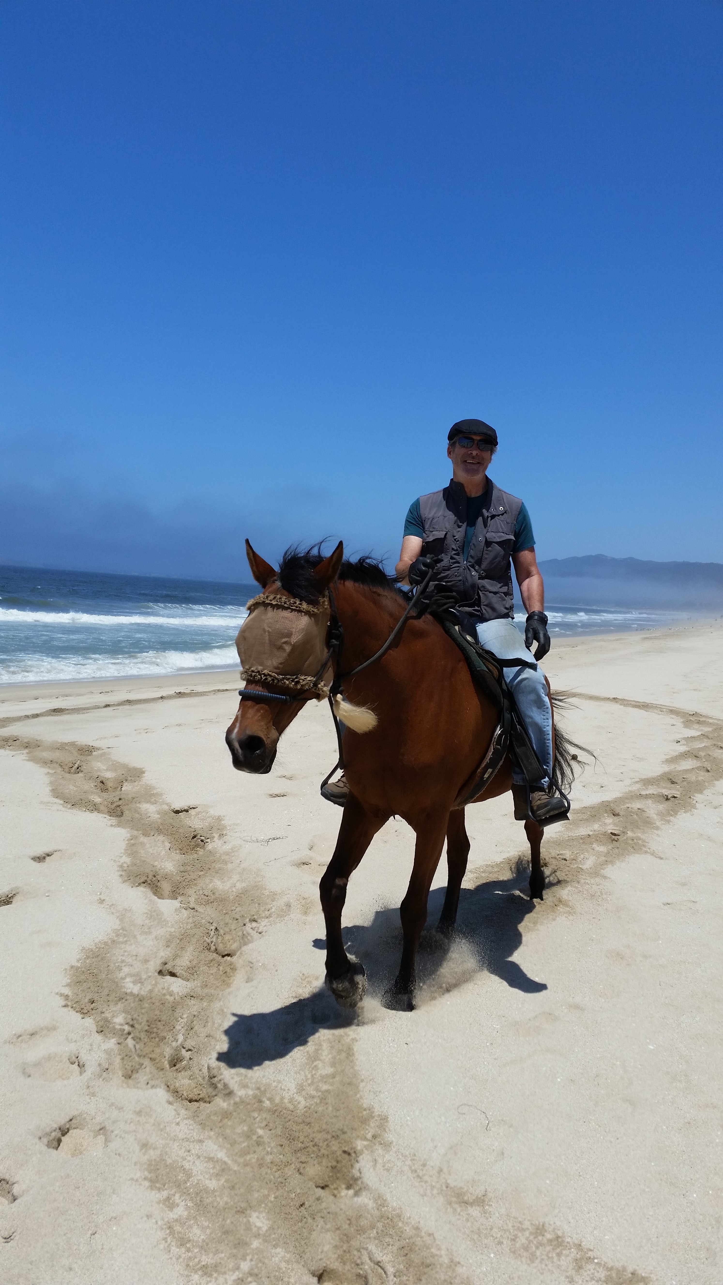 July 2015. Apollo and I at Half Moon Bay