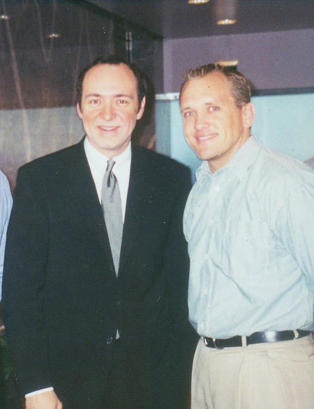 Thomas Edstrom with Kevin Spacey.