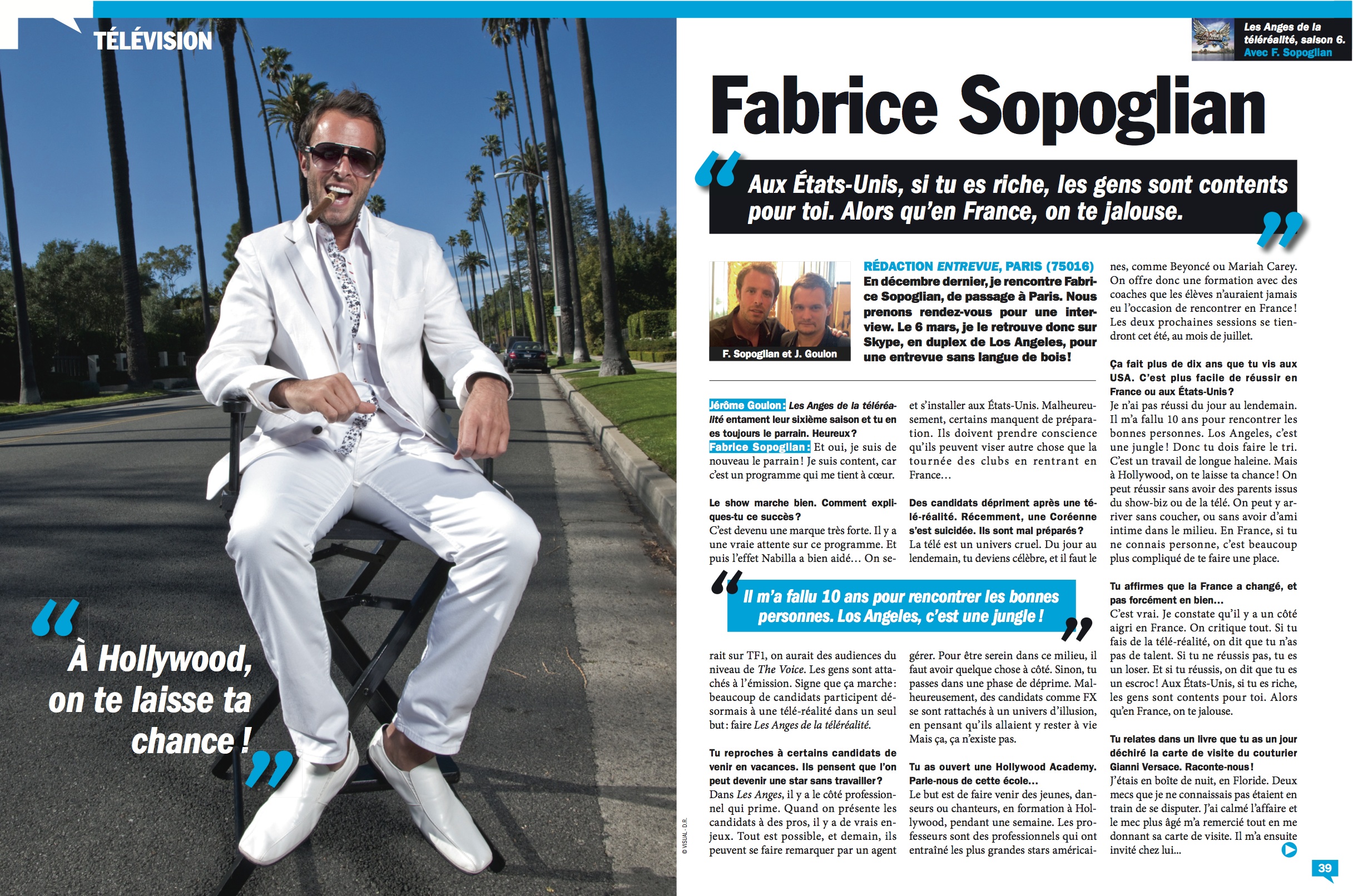 French Magazine Entrevue 2014